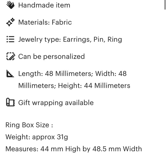 Round Octagon Velvet ring Box 3 slots - Picture 4 of 5